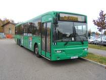 Volvo-S�ffle Stadtbus.
Mann glaubt ja, da� das Stra�enbild in alle schwedische St�dte von Volvo und Scania gepr�gt sind. In Sk�ne(S�dschweden)dominieren aber MAN! In �ngelholm, wo Dieselbusse noch erlaubt sind, gibt es aber Volvo, Scania und Daf(DAB) Stadtbusse.