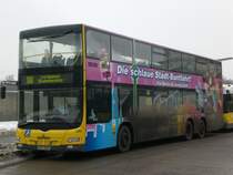 MAN Lion's City DD (Doppelstock) auf der Linie 100 nach S+U Bahnhof Alexanderplatz an der Haltestelle Hertzallee.