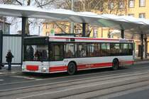 BOGE 9906 (EN XW 337) an der Haltestelle Witten Rathaus,2.1.2010.
