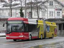 Winterthur - Solaris Trolleybus Nr.179 unterwegs auf der Linie 1 in der Stadt Winterthur am 10.01.2010
