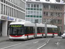 VBSG - Hess Swisstrolley BGGT-N2C Nr.189 unterwegs auf der Linie 4 in der Stadt St.Gallen am 16.01.2010