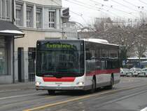 VBSG - MAN Lion`s City Nr.255 SG 198255 unterwegs bei einer Extrafahrt in der Stadt St.Gallen am 10.01.2010