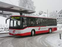 Appenzeller Bahnhen - Volvo 8700  AR 31559 unterwegs auf der Linie 190 nach Teufen bei der Bushaltestelle neben dem Bahnhof Speicher am 10.01.2010