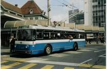 Aus dem Archiv: TF Fribourg Nr. 34 Saurer/Hess Trolleybus am 3. April 1999 Fribourg, Bahnhof