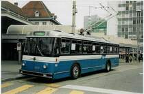 Aus dem Archiv: TF Fribourg Nr. 38 Saurer/Hess Trolleybus am 3. April 1998 Fribourg, Bahnhof