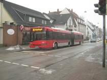 Auf der Linie 75 sollte dieser Solaris nach Gr�pelingen fahren, doch leider spielte die Technik verr�ckt und in Folge dessen verreckte der Bus an der Haltestelle  Burg  im Bremer Stadtteil Burg. Icvh war selbst Fahrgast in diesem Fahrzeug und wollte wie der Bus nach Gr�pelingen. 
Aufgenommen am Nachmittag des 04.02.10