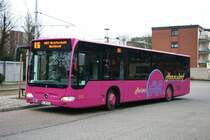 Hermsdorf Reisen 9218 (ME HR 9218) mit der Linie 016 in Ratingen Mitte,23.1.2010.