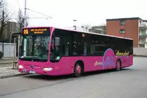 Hermsdorf Reisen 9218 (ME HR 9218) mit der Linie 016 in Ratingen Mitte,23.1.2010.