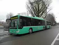 Mercedes Citaro mit der Betriebsnummer 704 an der Endhaltestelle der Linie 36 in Kleinh�ningen. Die Aufnahme stammt vom 31.01.2010.