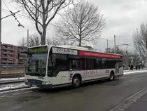Mercedes Citaro FR H 3533 an der Endhaltestelle der Linie 8 im Kleinh�ningen. Die Aufnhame stammt vom 31.01.2010.
