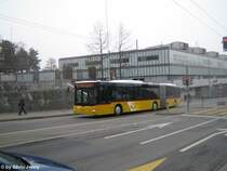 Postauto/Regie Bern Nr. 661 (MAN A23 Lion's City G) am 9.2.2010 unterhalb der Haltestelle Bern, Obergericht. Dieser MAN war der erste LC-Gelenker der f�r Postauto im Einsatz stand...