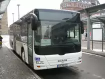 Auf diesem Foto ist ein ganz neuer MAN Lions City zu sehen. Wahrscheinlich ist das Fahrzeug eine Leihgabe f�r Saar-Pfalz-Bus. Gefahren wurde der Bus als Linie R10 von Saarbr�cken nach Blieskastel. Die Aufnahme des Fotos war am 12.10.2010 in Saarbr�cken am Hauptbahnhof.