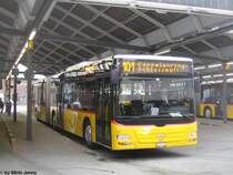 Postauto/Regie Bern Nr. 665 (MAN A23 Lion's City GL) am 9.2.2010 in Bern, Postautobahnhof.