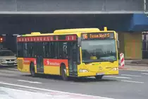 EVAG 4011 (E VG 4011) mit Werbung f�r die Sparkasse Essen.
Aufgenommen am Rathaus Essen,9.2.2010.