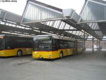 Postauto/PU SteinerBus AG Nr. 5 (MAN A23) am 9.2.2010. Die beiden Steiner MAN Nr. 3 und 5 geh�ren zu der Serie, denen nur auf dem nachl�ufer ein Klimager�t eingebaut wurde.