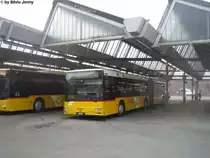 Postauto/PU SteinerBus AG Nr. 5 (MAN A23) am 9.2.2010. Die beiden Steiner MAN Nr. 3 und 5 geh�ren zu der Serie, denen nur auf dem nachl�ufer ein Klimager�t eingebaut wurde.