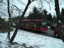 Ein Mercedes Bus der Firma Bur Busse in Saarbr�cken Ensheim. Aufgenommen wurde das Bild am 15.02.2010.