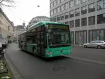Mercedes Citaro mit der Betriebsnummer 802 im Blumenrain Richtung Universit�tsspital. Die Aufnahme stammt vom 17.02.2010.