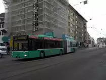 MAN Bus mit der Betriebsnummer 760 f�hrt Richtung Schiffl�nde auf der Linie 36. Die Aufnahme stammt vom 17.02.2010.