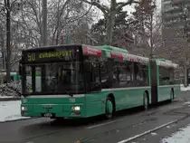 MAN Bus mit der Betriebsnummer 788 am Sch�tzenhaus Richtung Bahnhof SBB. Die Aufnahme stammt vom 31.01.2010.