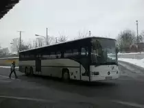 Mercedes-Benz O 550 (Integro) auf der Linie 42 nach Genthin am ZOB/Hauptbahnhof.