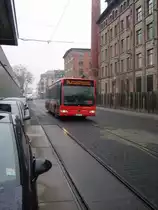 Ein Mercedes Benz des Rhein-Neckar Bus der DB am Betriebhof am 18.02.10
