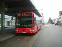 Ein Rhein-Neckar DB Bus in Sinsheim Hbf am 17.02.10