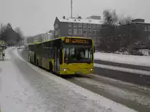 Mercedes O 530 G Citaro (Wagennummer 4511, Kfz-Kennzeichen E-VG 4511, Baujahr 2005) der Essener Verkehrs-AG (EVAG), im Einsatz als Linie 169 (Essen, Margarethenhöhe - Essen-Werden(S) - Velbert, Berliner Straße). Aufgenommen am 14.02.2010. Ort: Velbert, Postamt.