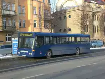 Mercedes-Benz O 405 N (Niederflur-Stadtversion) auf der Linie 427 nach Hermsdorf Bahnhof am Paradiesbahnhof.