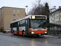 BSU, Solothurn Nr. 63/SO 21'979 Mercedes am 19. Februar 2010 im Einsatz als Dispobus auf der RBS-Linie Papierm�hle-Kappelisacker bei der Haltestelle Papierm�hle.