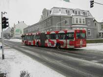 Mercedes O 405 GN2 (Wagennummer 9679, Kfz-Kennzeichen W-SW 639, Baujahr 1996) der WSW mobil GmbH (WSW), Wuppertal. Der Bus ist im Einsatz als Linie 649 (Velbert, Postamt - Velbert-Neviges - Wuppertal-Elberfeld, Schauspielhaus). Aufgenommen am 14.02.2010. Ort: Velbert, Postamt.