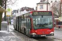Rheinbahn (D XX 6810) mit der Linie 835 am Belsenplatz,13.2.2010.