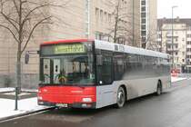 Rheinbahn 7364 (D IL 7354) auf dem Pausenplatz am HBF Dsseldorf,13.2.2010.