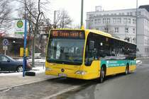 EVAG 4102 (E VG 4102) mit der Linie 196 am Essen West Bf,17.2.2010.