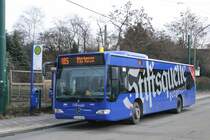 EVAG 4107 (E VG 4107) mit Werbung fr die Stifftsquelle.
Aufgenommen am Bahnhof Essen Dellwig mit der Linie 185,19.2.2010.