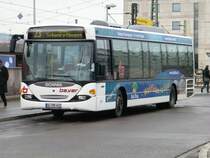 Der Omnilink wartet am Ulmer Bahnhof auf Fahrgste .