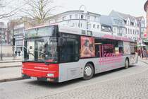 Birgels Reisen 9149 (NE JB 9149) mit Werbung fr Betten Hnscheidt.
Kniglicher Hof in Moers,20.2.2010.