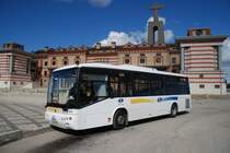 ALMADA (Distrito de Setúbal), 19.02.2010, TST-Bus 503 im Stadtteil Pragal als Linie 101 an der Endstation Cristo Rei