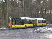 MAN Niederflurbus 2. Generation auf der Linie 125 nach U-Bahnhof Alt-Tegel an der Haltestelle Frohnau Invalidensiedlung.