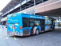 Der Citaro Nr 7 mit Ostwind Werbung im ZOB Herisau am 27/02/10.