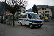 PU Schmocker, Stechelberg, BE 658'768 (Mercedes-Benz O310, 1992) am 24.2.2010 in Wilderswil. Das Fahrzeug wurde ursprnglich an Flck Reisen in Brienz abgeliefert. 