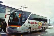 Dysli, Bern Nr. 20/BE 10'444 Setra am 10. Januar 2010 Frutigen, Bahnhof (Einsatz am Ski-Weltcup von Adelboden)