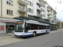 ZVB Nr. 130 (Mercedes CitaroII O530) am 28.2.2010 beim Bhf. Zug. Die ZVB stockte ihren Fuhrpark um mehrere neue Citaros auf. Die neueren Wagen sind an den LED-Tagfahrlichtern und der LED-Anzeige zu erkennen. Erstmals kommen auch Standart-Citaros bei der ZVB zum Einsatz, die bis anhin nur von Subunternehmen bestellt wurden.