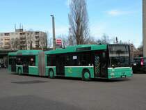 MAN Bus mit der Betriebsnummer 771 auf dem Hof der Garage Rankstrasse. Die Aufnahme stammt vom 03.01.2010.