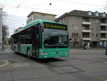 Mercedes Citaro mit der Betriebsnummer 803 fhrt auf die Haltestelle Schtzenhaus ein. Die Aufnahme stammt vom 02.03.2010.