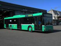 Fahrschule auf dem MAN Bus 822. Die Fahrt beginnt auf dem Hof der Garage Rankstrasse. Die Aufnahme stammt vom 05.03.2010.