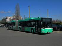 MAN Bus mit der Betriebsnummer 755 auf dem Hof der Garage Rankstrasse. Die Aufnahme stammt vom 05.03.2010.