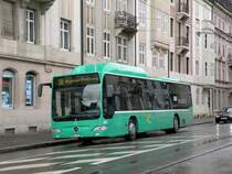 Whrend der Basler Fasnacht verkehrt die Linie 38 nur bis Wettsteinplatz. Mercedes Citaro 801 fhrt durch die Hammerstrasse auf die Haltestelle Wettsteinplatz. Die Aufnahme stammt vom 23.02.2010.