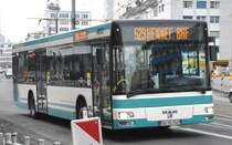 MAN der RSVG, Linie 529, bei der Auffahrt zur Kennedybrcke Richtung Bonn-Beuel, 17.02.2010