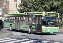 MAN Stadtbus der Linie 537, RSVG, kurz vor`m HBf Bonn, 04.03.2010